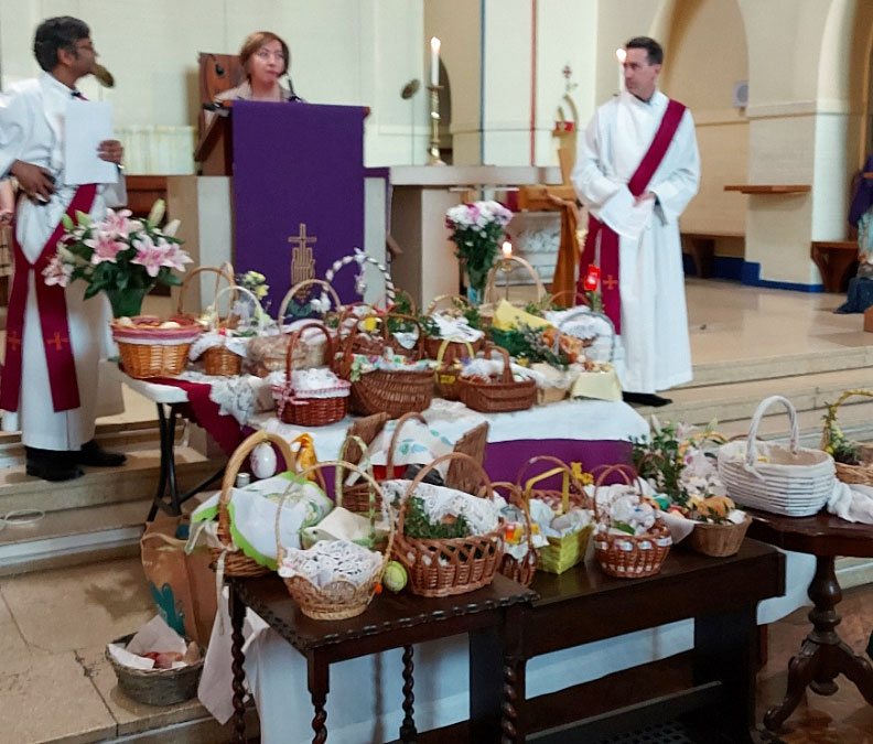 For a number of years before Covid struck, we celebrated in our parish the Blessing of Easter Foods, which is a service known throughout eastern Europe.  Many thanks to Monika Obara who stepped in to help  Deacon Ray and Deacon Sandy in organising this service  for 2022.